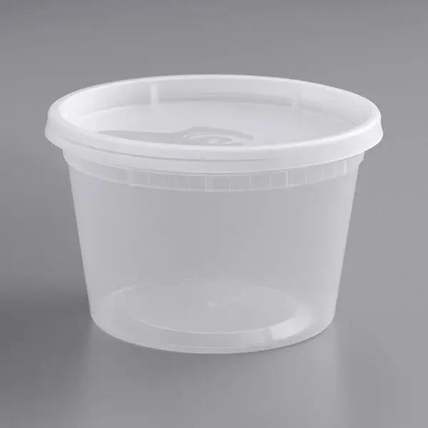 500ct – 16oz Translucent Deli Containers with Lids | BPA-Free, Leak-Resistant, Microwave & Freezer Safe (Bulk Pack)