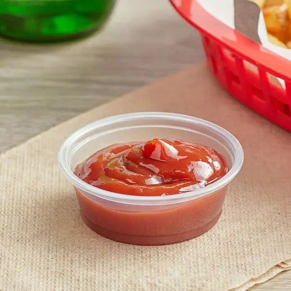2500ct – 1.5oz Clear Portion Cups (No Lids) | Heavy-Duty PP Plastic, Leak-Resistant, Disposable Cups Only