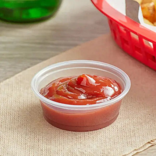 2500ct – 1.5oz Clear Portion Cups (No Lids) | Heavy-Duty PP Plastic, Leak-Resistant, Disposable Cups Only