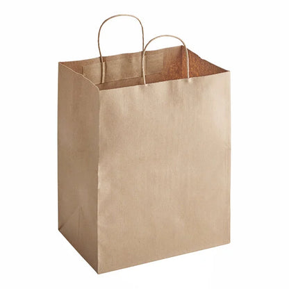Eco-Friendly Kraft Paper Bag with Twisted Handles- 250/Case
