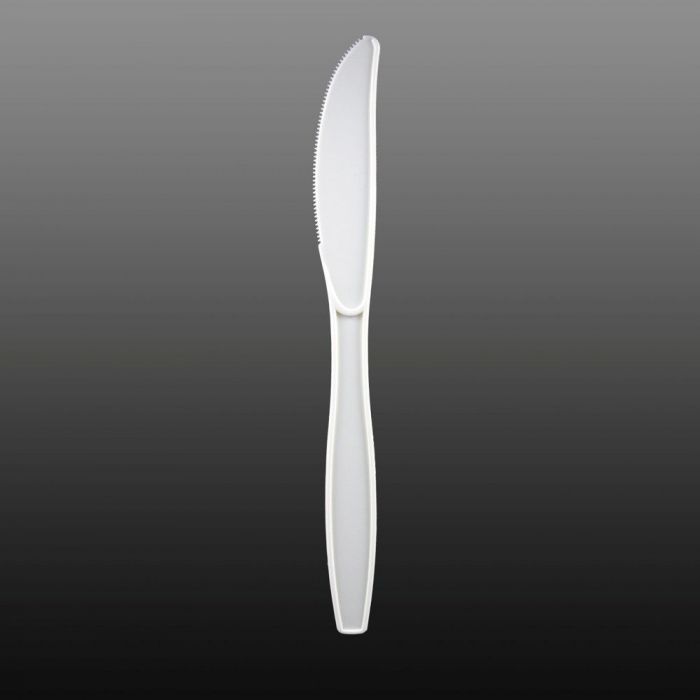 1000ct – 6" White Plastic Knives | Medium-Weight, Disposable Cutlery for Takeout, Catering &amp; Events