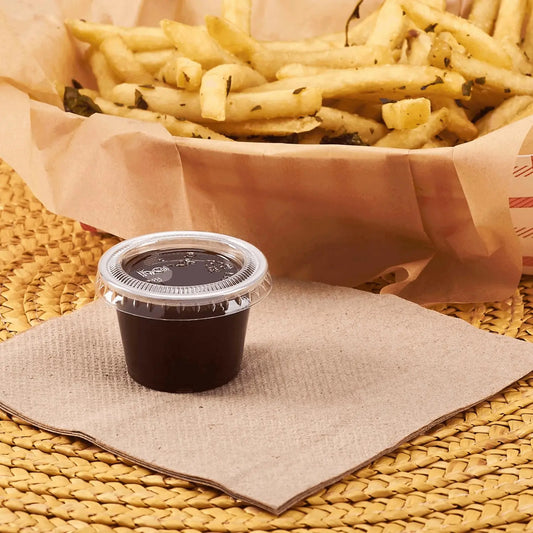 2500ct – 1oz Clear Portion Cups Only | Heavy-Duty PP Plastic, Leak-Resistant, Disposable Sample Cups