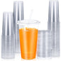 500ct – 32oz Clear Plastic Cups | PET Cold Drink Cups, Crack-Resistant, Disposable Beverage Cups