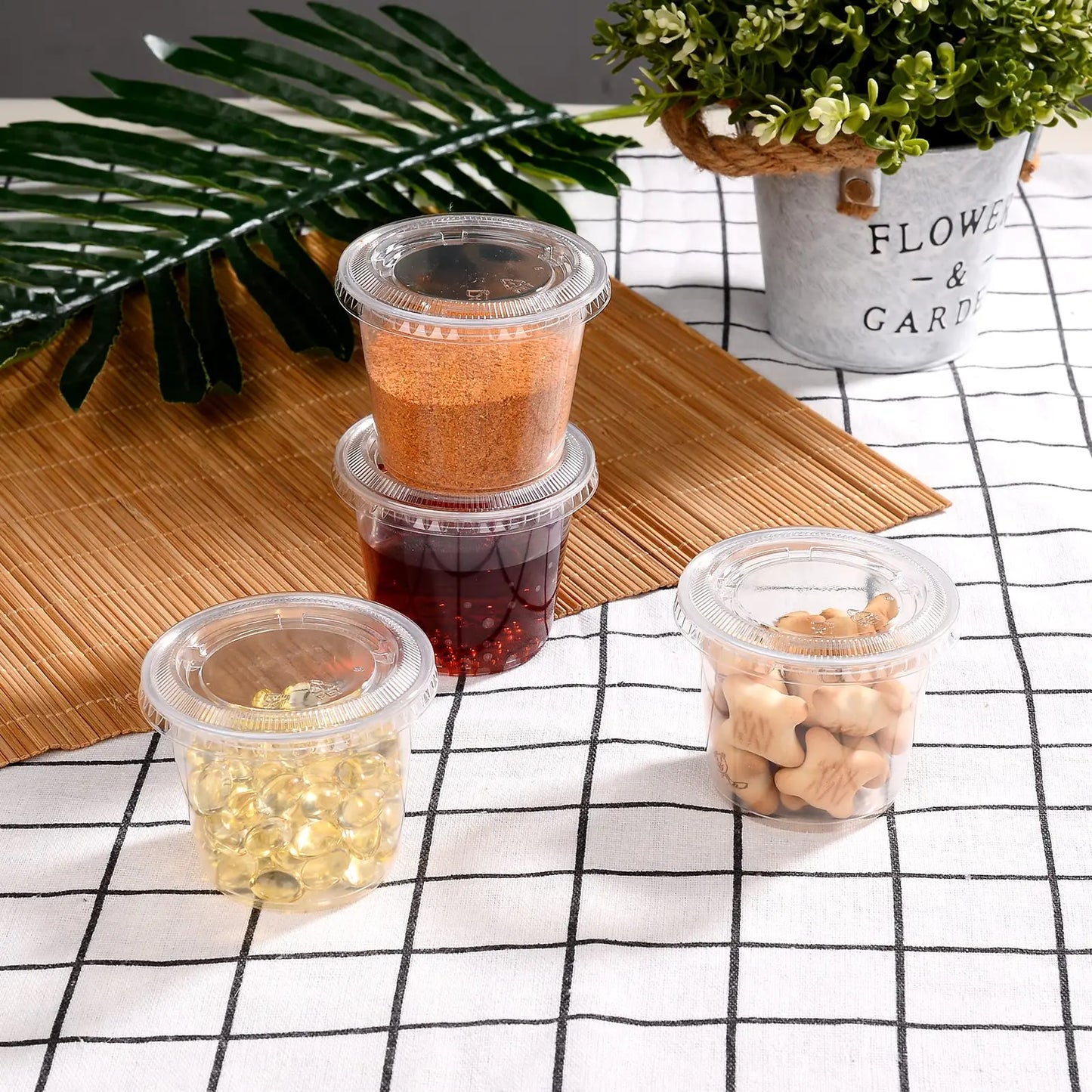 2500ct – 1oz Clear Portion Cup Lids | Heavy-Duty PP Plastic, Leak-Resistant, Snap-On Fit (Lids Only)