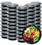 18 oz round black containers with lids(150 pcs) - T&S DISTRIBUTOR