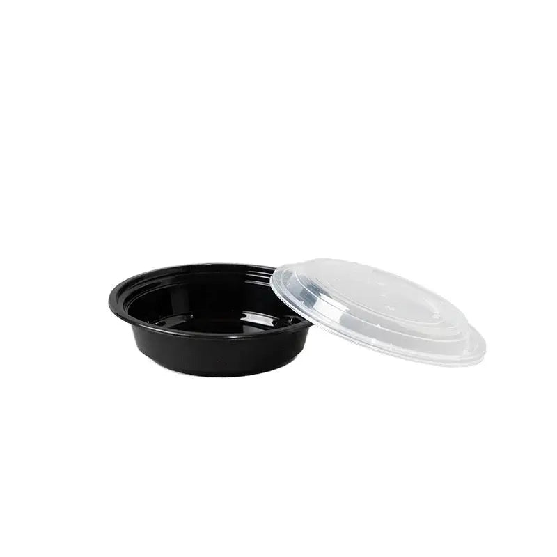 24 oz Black Containers with lids (150 pcs) - T&S DISTRIBUTOR