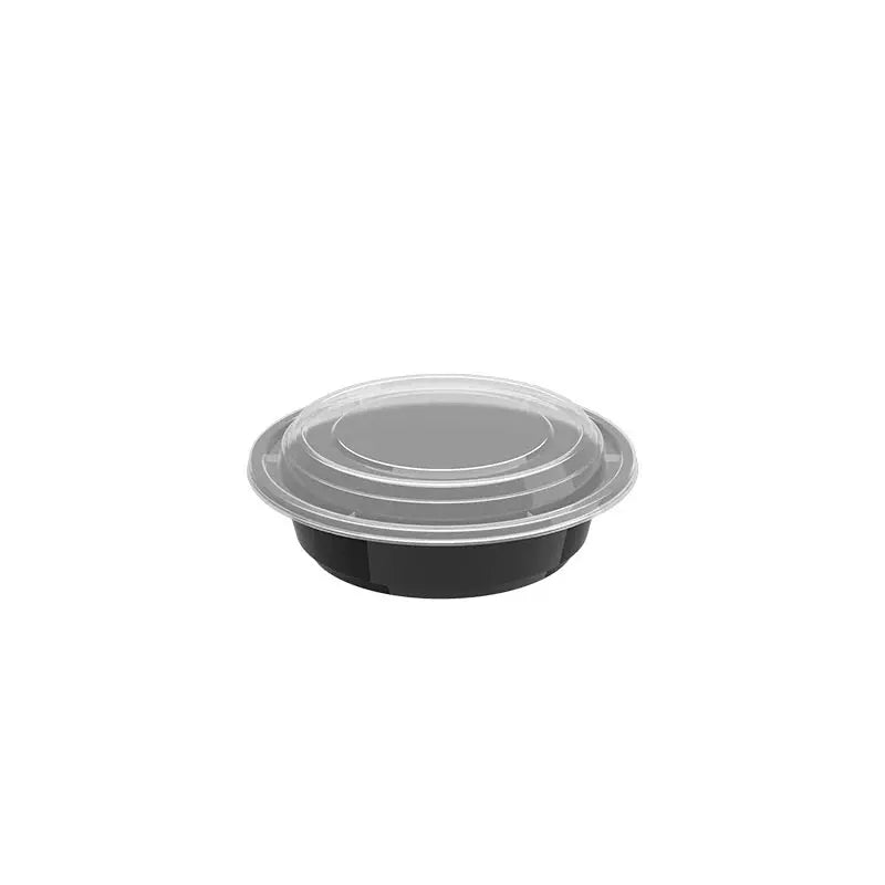 18 oz round black containers with lids(150 pcs) - T&S DISTRIBUTOR
