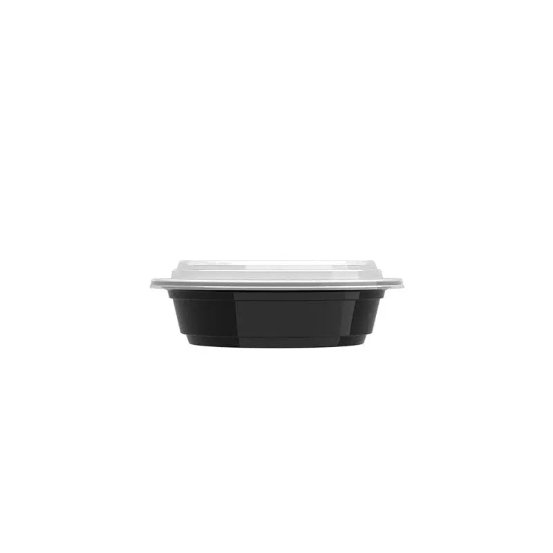 18 oz round black containers with lids(150 pcs) - T&S DISTRIBUTOR