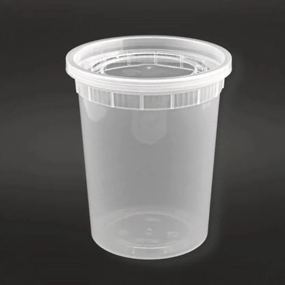 240ct – 32oz Soup Containers with Lids | BPA-Free, Microwave Safe, Leak-Resistant (Heavy-Duty Bulk Pack)