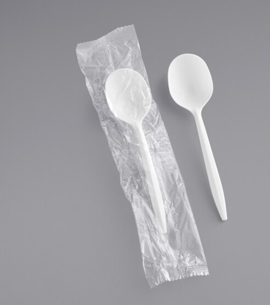 1000ct – Individually Wrapped White Soup Spoons | Medium-Weight, Sanitary Disposable Cutlery for Takeout &amp; Catering