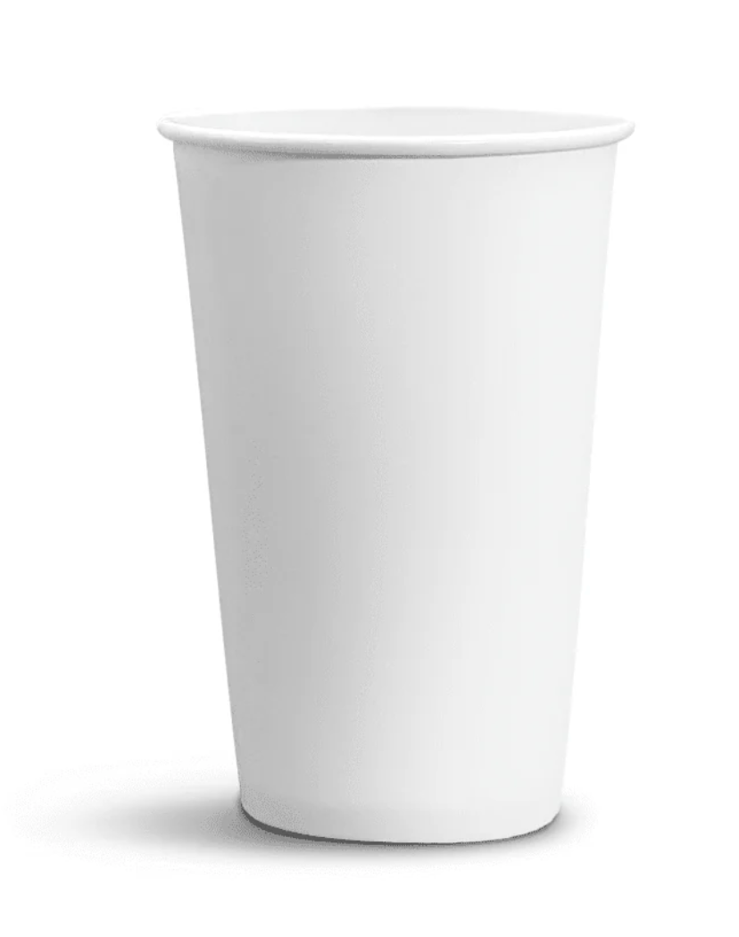 1000ct – 16oz White Paper Hot Cups | Insulated, Disposable Coffee Cups for Takeout, Cafés &amp; Events