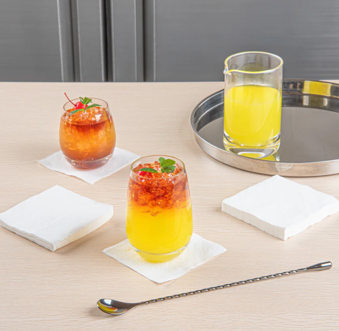 1-Ply 9" x 9" Beverage Napkins | Disposable Cocktail Napkins for Bars, Cafés &amp; Events